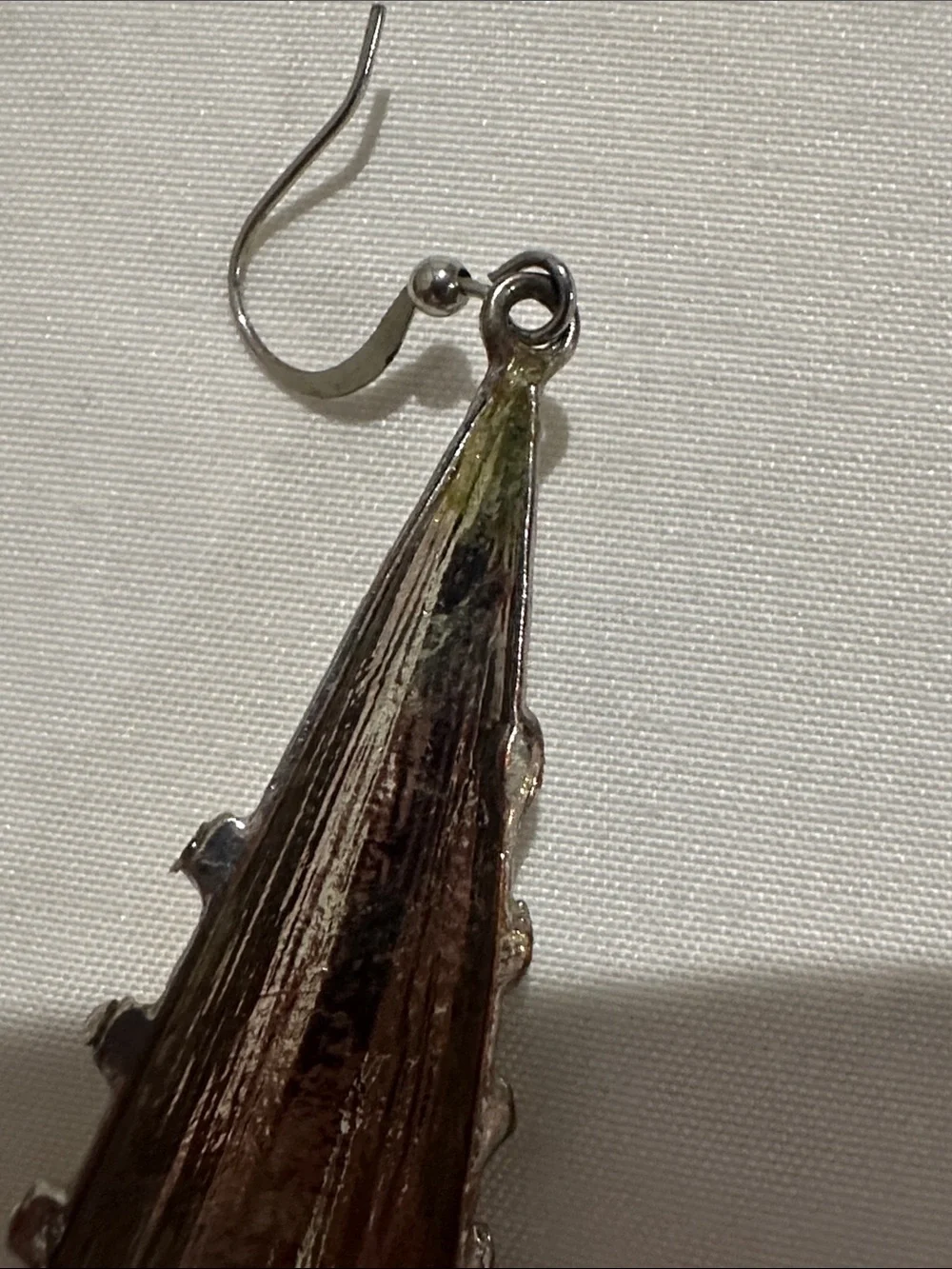 Silver Spiral Drop Earrings - Sparkling Ribbon Design
